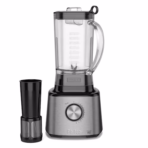 Liquidificador Philco PLQ2100PI Turbo Preto 1400W com 12 Velocidades - Preto/Inox - 110V